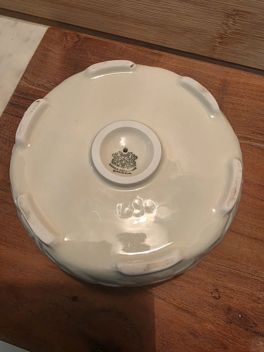 Vintage Gerold Porzellan Bavaria Teapot Warmer – Red, White & Gold